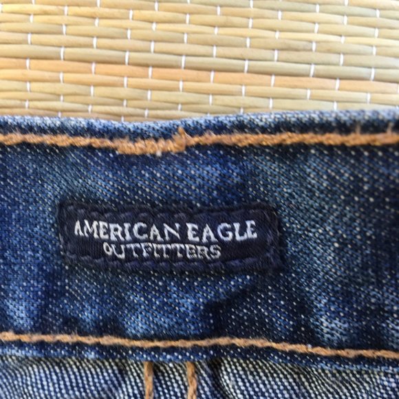 American Eagle Denim Cut Off Mini Skirt size 6 - Picture 2 of 5